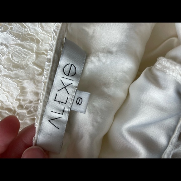 Alexis White Lace Open Back Romper Small - Picture 6 of 10